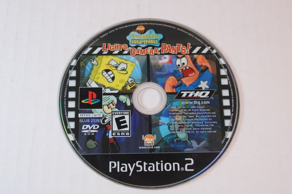 SpongeBob SquarePants: Lights, Camera, Pants (Sony Playstation 2, PS2) Disc Only